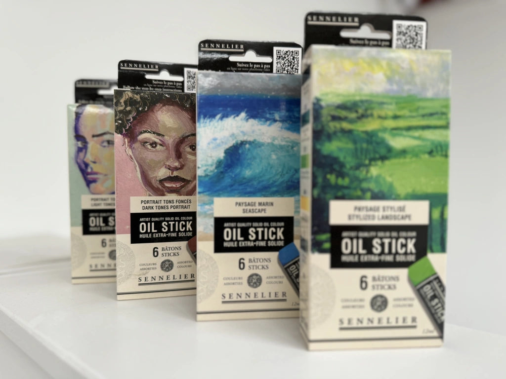 Sennelier Oil Sticks Taster Sets in Landscape, Seascape, Light 7 Dark Portrait