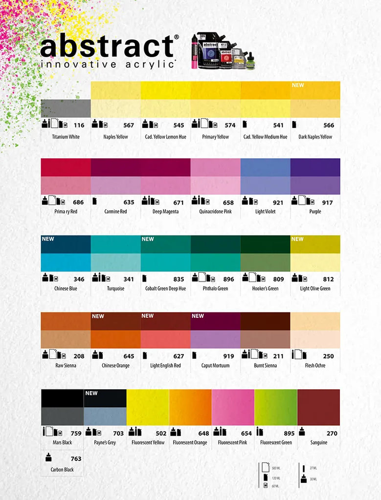 Acrylic product colour chart page 1