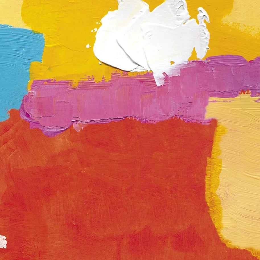 Abstract paint ed background with thicker acrylic paint blocks overlaying